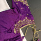 Purple Kardana Silk Maggam Aari Blouse