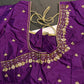 Purple Kardana Silk Maggam Aari Blouse