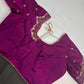Magenta Kardana Silk Maggam Aari Blouse