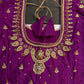 Purple Pearl Silk Maggam Aari Blouse