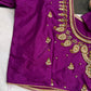 Purple Pearl Silk Maggam Aari Blouse