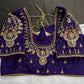 Purple Pearl Silk Maggam Aari Blouse