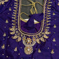 Purple Pearl Silk Maggam Aari Blouse