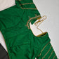 Green Silk Maggam Aari Blouse