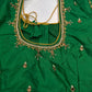 Green Silk Maggam Aari Blouse