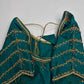Teal Green Silk Maggam Aari Blouse