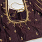 Brown Silk Maggam Aari Blouse