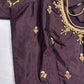 Brown Silk Maggam Aari Blouse