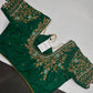 Green Silk Maggam Aari Blouse