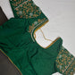 Green Silk Maggam Aari Blouse
