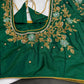Green Silk Maggam Aari Blouse