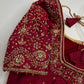 Maroon Red Silk Maggam Aari Blouse