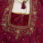 Maroon Red Silk Maggam Aari Blouse