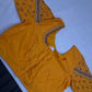 Yellow Silk Maggam Aari Blouse