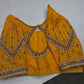 Yellow Silk Maggam Aari Blouse