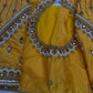 Yellow Silk Maggam Aari Blouse
