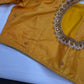 Yellow Silk Maggam Aari Blouse