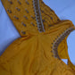 Yellow Silk Maggam Aari Blouse