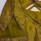 Green Net Silk Maggam Aari Blouse