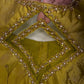 Green Net Silk Maggam Aari Blouse