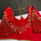Red Net Silk Maggam Aari Blouse