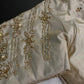 Cream Beigh Silk Maggam Aari Blouse