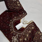Brown Butterfly Silk Maggam Aari Blouse