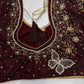 Brown Butterfly Silk Maggam Aari Blouse