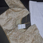 Beige Butterfly Silk Maggam Aari Blouse