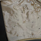 Beige Butterfly Silk Maggam Aari Blouse