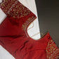 Maroon Red Silk Maggam Aari Blouse