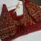 Maroon Red Silk Maggam Aari Blouse