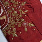 Maroon Red Silk Maggam Aari Blouse