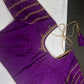 Purple Silk Maggam Aari Blouse