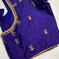 Blue Silk Maggam Aari Blouse