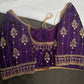 Purple Silk Pearl Maggam Aari Blouse
