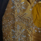 Gold High Neck Silk Maggam Aari Blouse