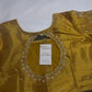 Gold High Neck Silk Maggam Aari Blouse