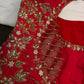 Red Net Silk Maggam Aari Blouse
