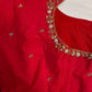 Red Net Silk Maggam Aari Blouse
