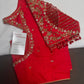 Red Net Silk Maggam Aari Blouse
