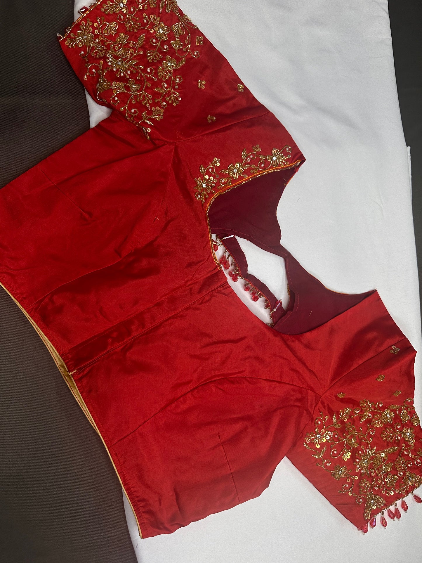Red Maggam Aari Blouse