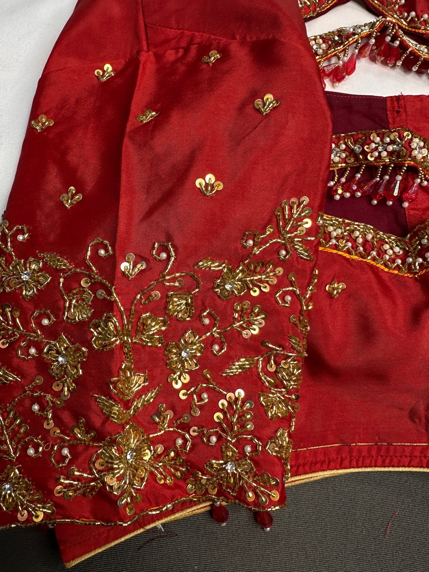 Red Maggam Aari Blouse