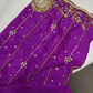 Purple Maggam Aari Blouse