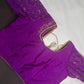 Purple Maggam Aari Blouse