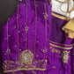 Purple Maggam Aari Blouse
