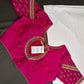 Pink Silk Maggam Aari Blouse - 