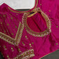 Pink Silk Maggam Aari Blouse - 