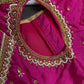 Pink Silk Maggam Aari Blouse - 