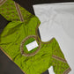 Parrot Green Silk Maggam Aari Blouse - 